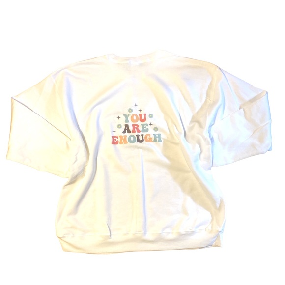 Anxiety is a liar mental health graphic crewneck sweatshirt oversized large - Picture 6 of 9